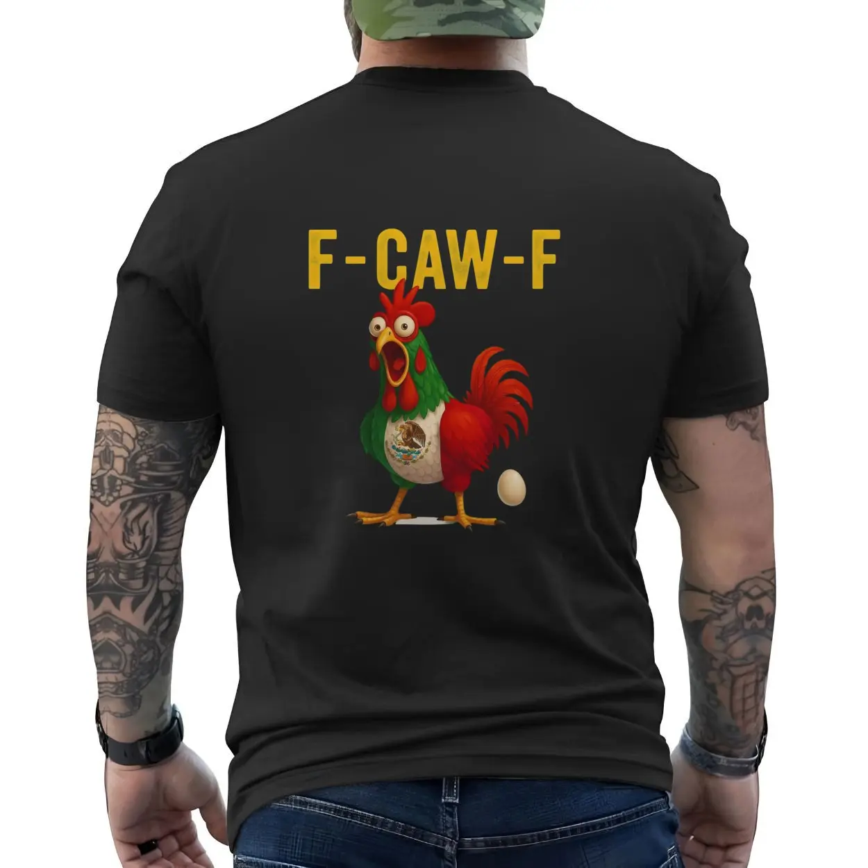 Funny Mexican Flag Chicken F CAW F T Shirt 6 1.jpg