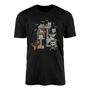 Halloween Cats T Shirt Cute Kitty Costumes Graphic Tee 1 1.jpg