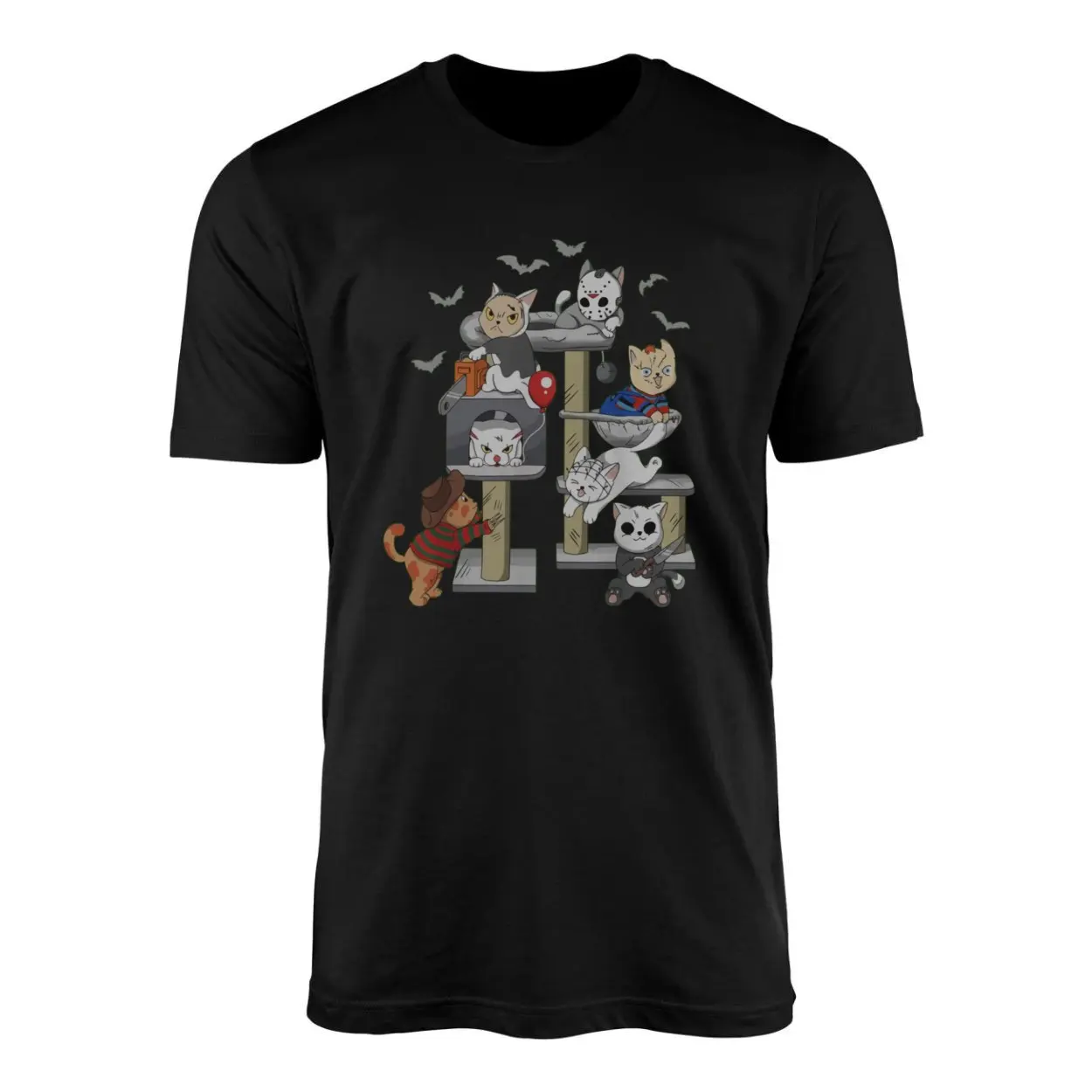 Halloween Cats T Shirt Cute Kitty Costumes Graphic Tee 1 1.jpg