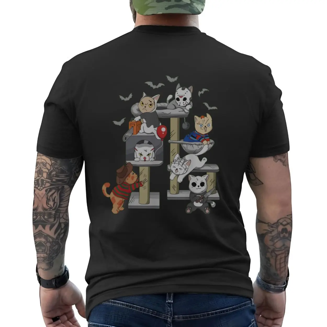 Halloween Cats T Shirt Cute Kitty Costumes Graphic Tee 6 1.jpg