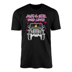 Just A Girl Who Loves Jeeps Cute Duck T shirt 1 1.jpg