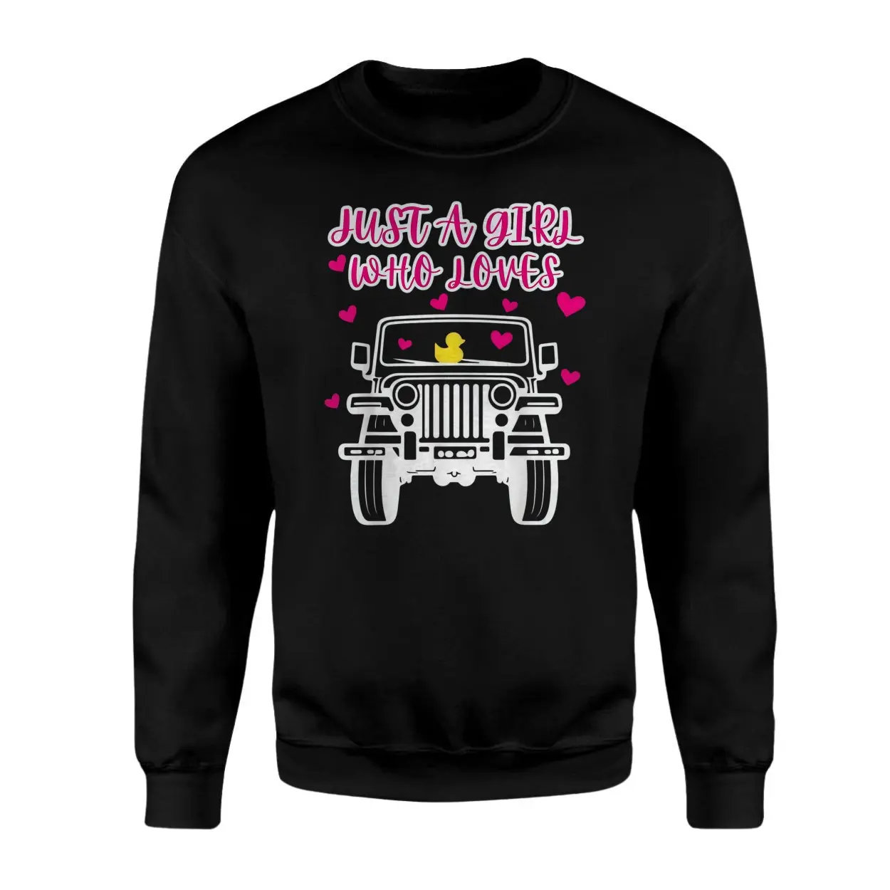 Just A Girl Who Loves Jeeps Cute Duck T shirt 3 1.jpg
