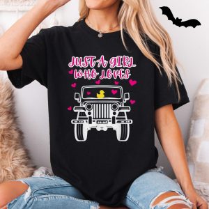 Just A Girl Who Loves Jeeps Cute Duck T shirt 5 1.jpg