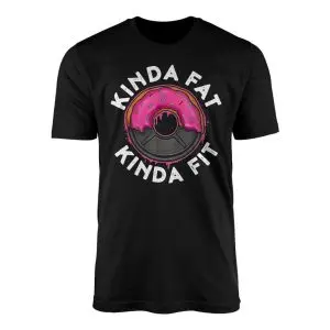 Kinda Fat Kinda Fit Funny Donut Gym T shirt 1 1.jpg