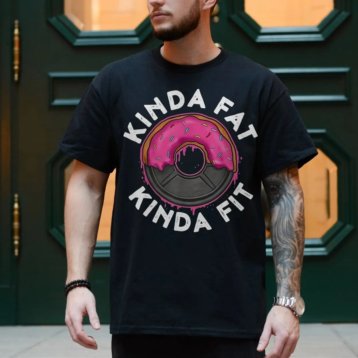 Kinda Fat Kinda Fit Funny Donut Gym T-shirt 4 Kinda Fat Kinda Fit Funny Donut Gym T shirt 4 1.jpg