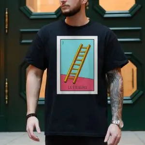 La Escalera Loteria Card Mexican Art T-shirt 9 La Escalera Loteria Card Mexican Art T shirt 4 1.jpg