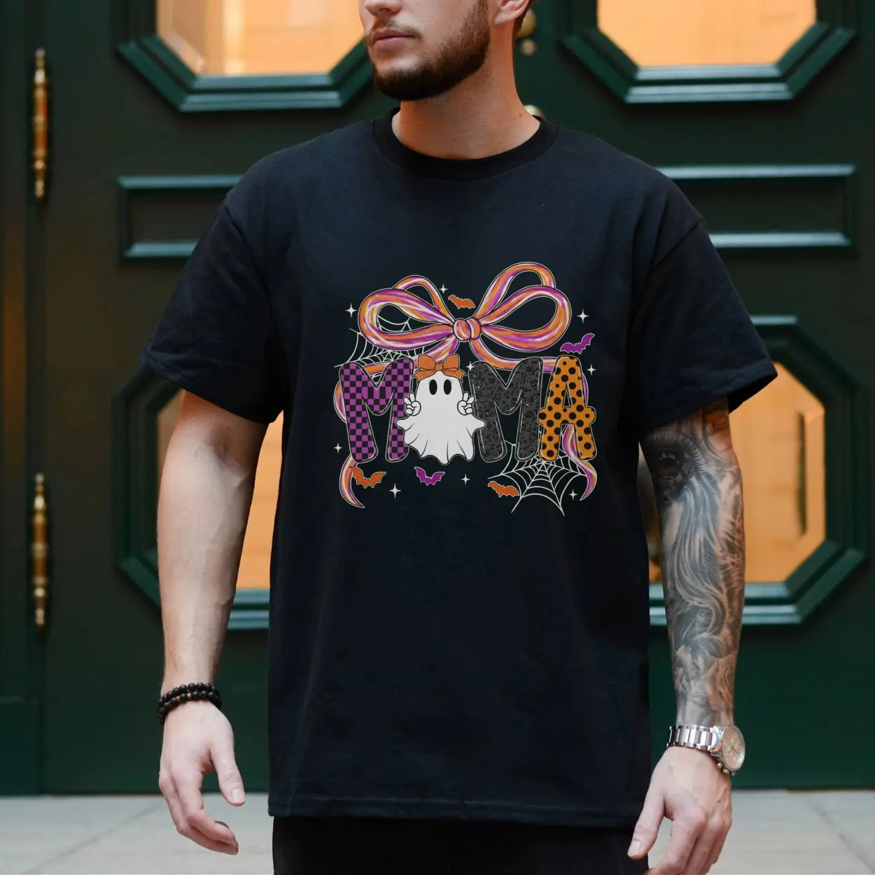 MAMA Halloween Ghost Graphic T Shirt 4 1.jpg