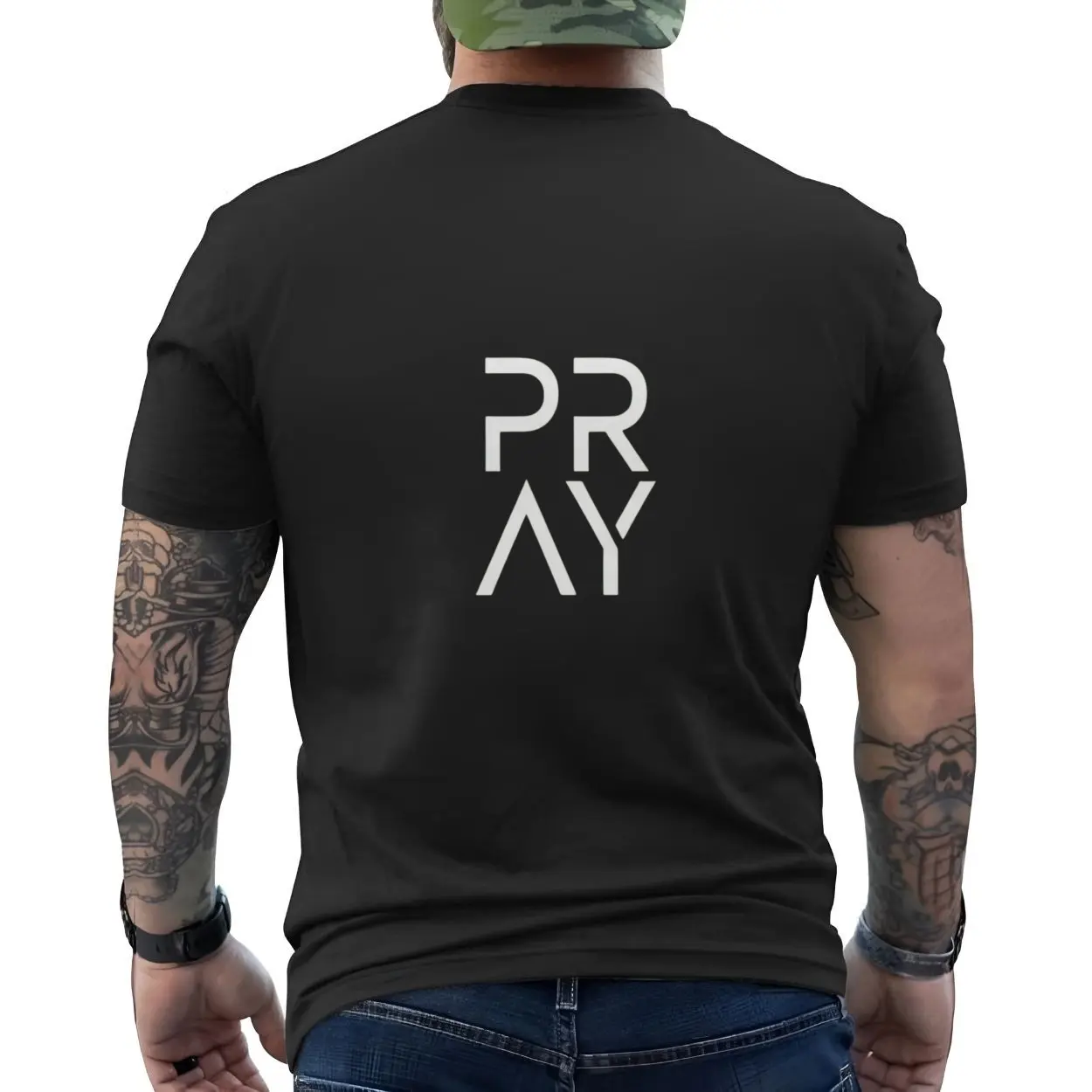 Minimalist Faith PRAY Christian T Shirt 6 1.jpg