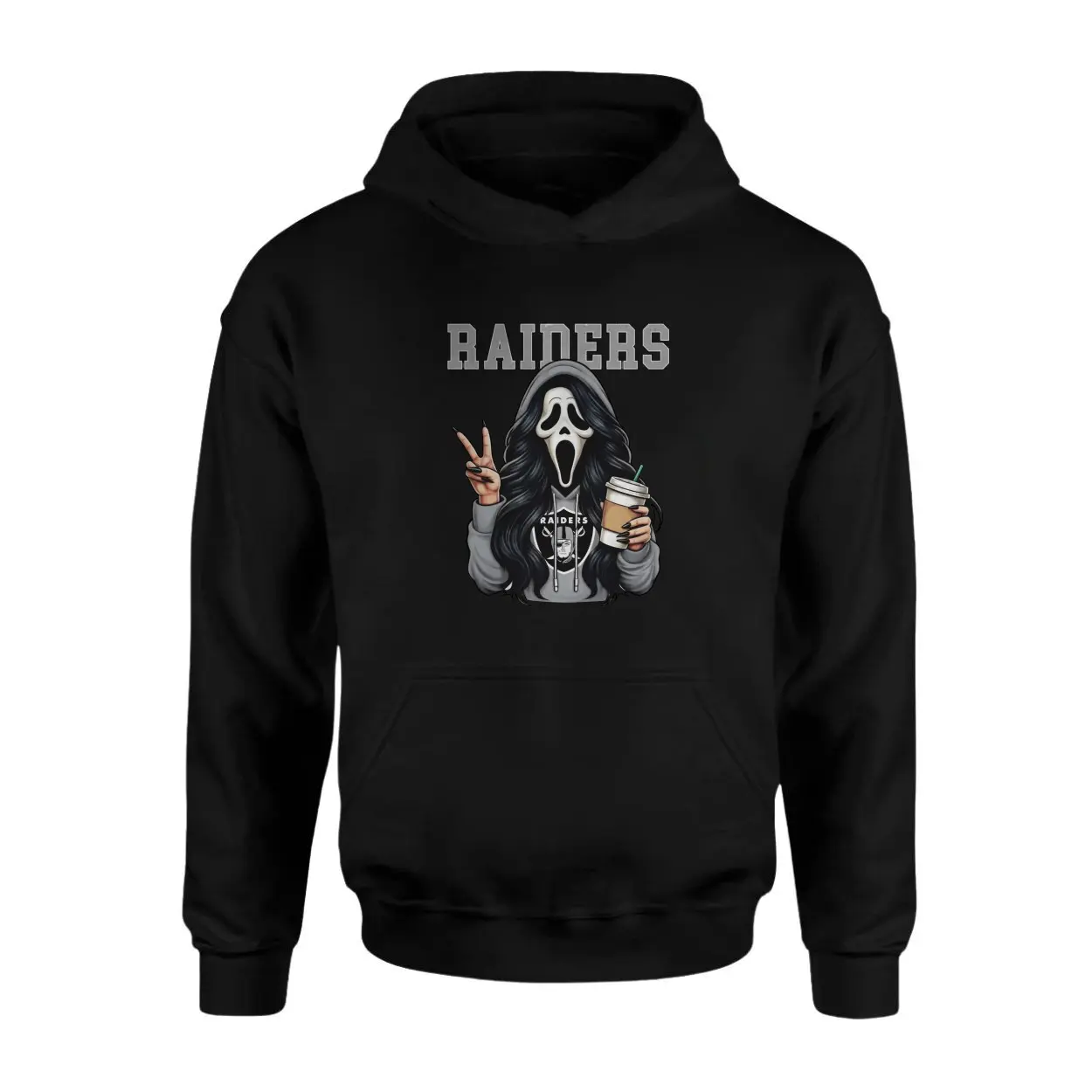 Raiders Ghost Face Coffee Peace Halloween T Shirt 2 1.jpg