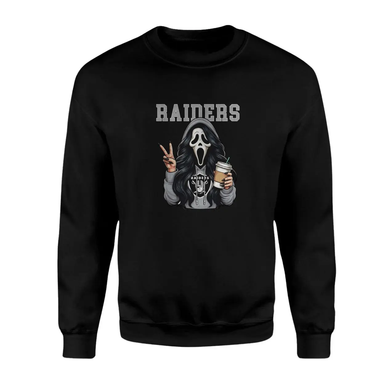 Raiders Ghost Face Coffee Peace Halloween T Shirt 3 1.jpg