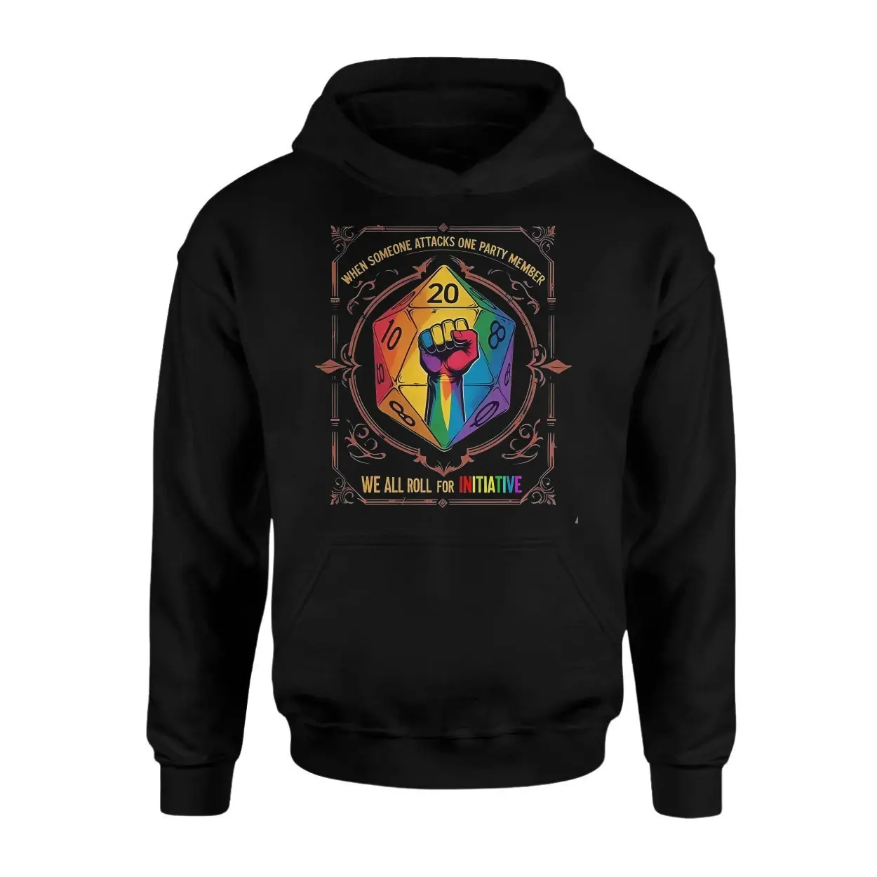 Rainbow D20 Dice Roll for Initiative T Shirt 2 1.jpg