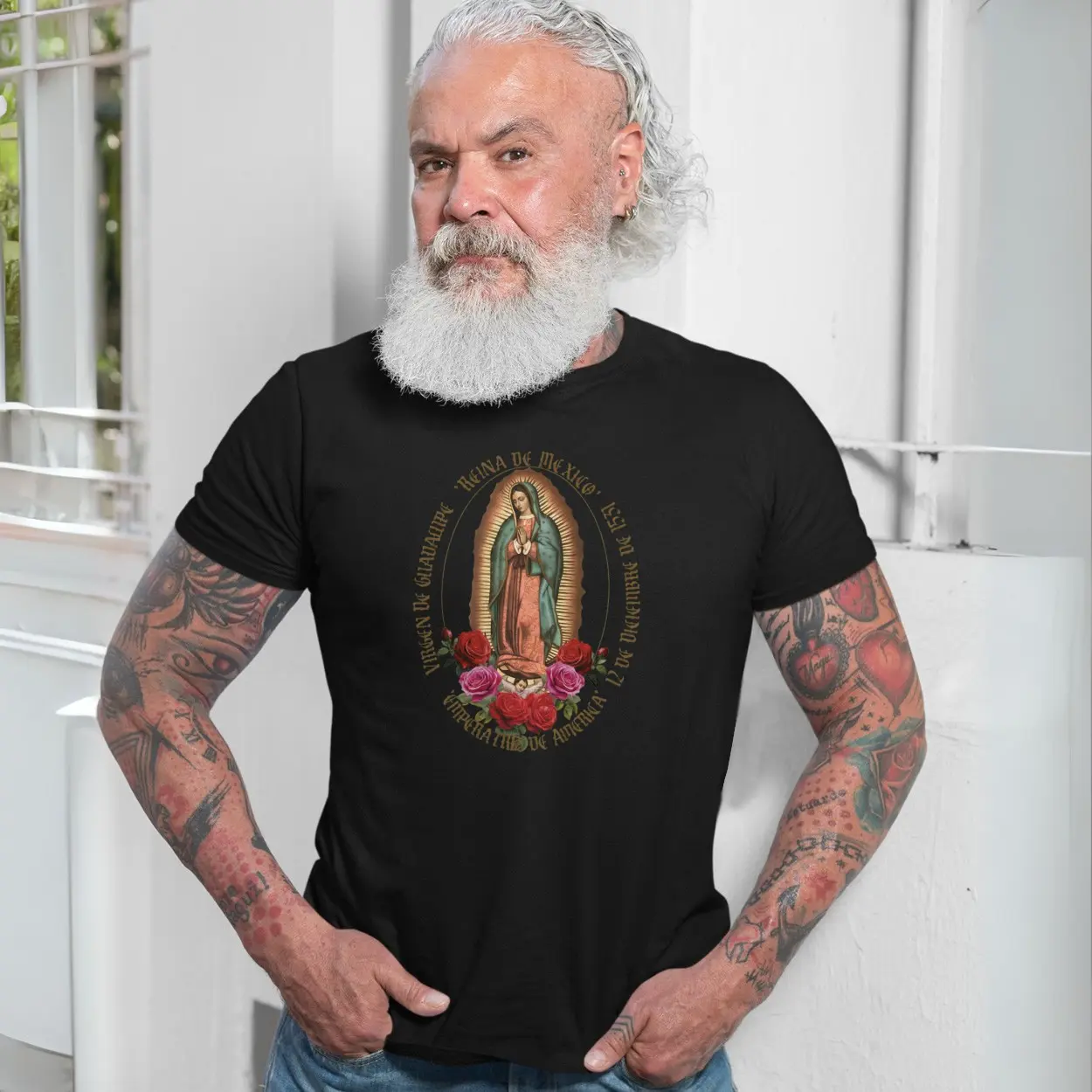 Virgen De Guadalupe Floral Graphic T-Shirt 7 Virgen De Guadalupe Floral Graphic T Shirt 7 2 1.jpg