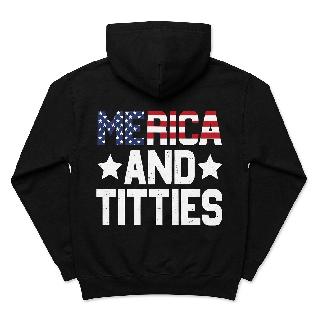 America and Titties Patriotic Funny Graphic T-Shirt 2 america and titties patriotic funny graphic t shirt 1.jpg