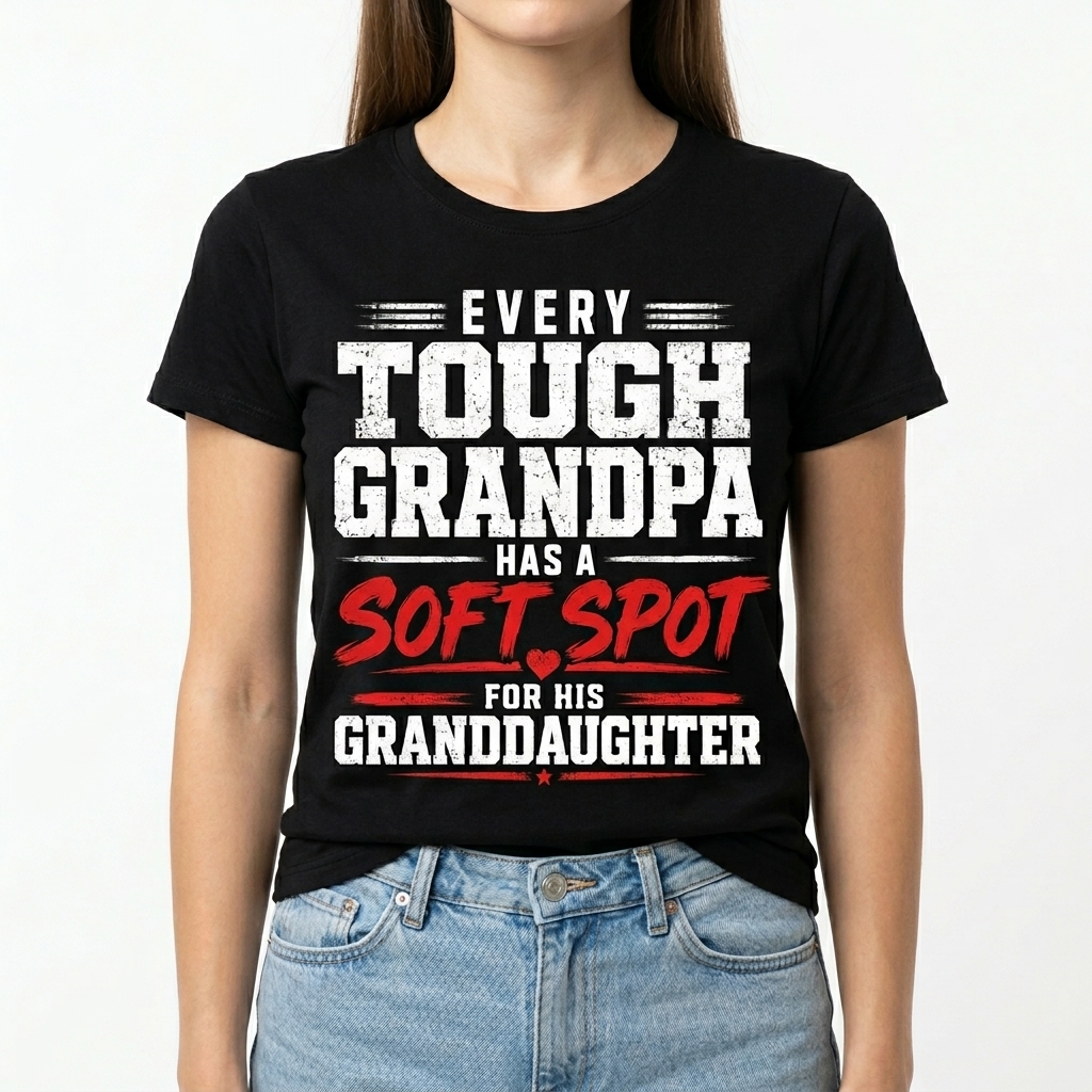 Every Tough Grandpa Has a Soft Spot for Granddaughter T-Shirt 12 Every Tough Grandpa Has a Soft Spot for Granddaughter T-Shirt