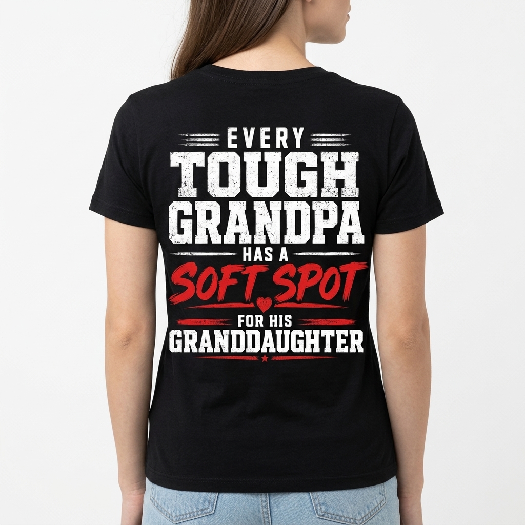 Every Tough Grandpa Has a Soft Spot for Granddaughter T-Shirt 14 Every Tough Grandpa Has a Soft Spot for Granddaughter T-Shirt