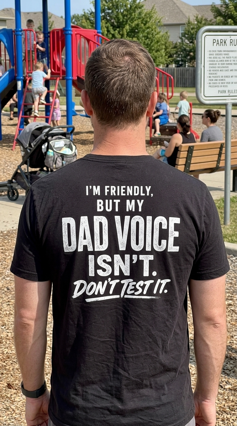 Funny Dad Voice Warning T-Shirt for Fathers and Stepdads 12 Funny Dad Voice Warning T-Shirt for Fathers and Stepdads