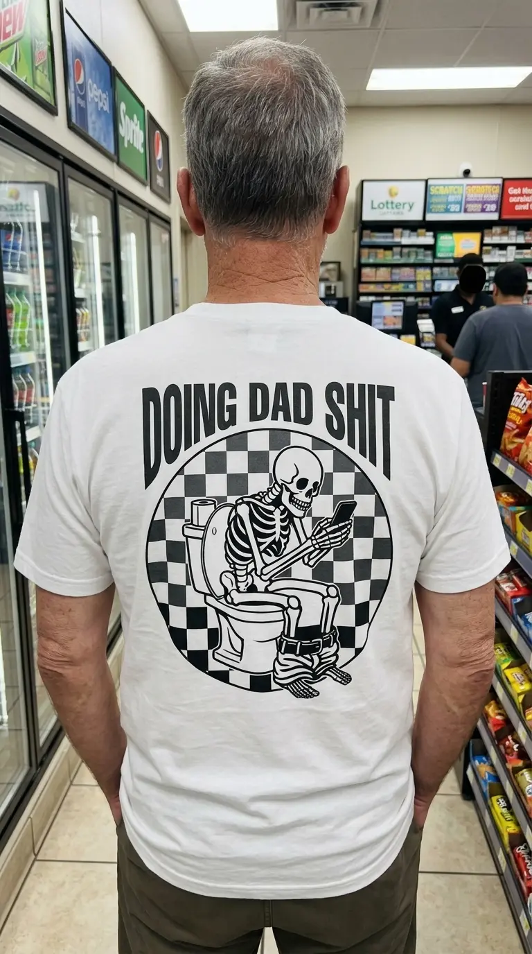 funny skeleton bathroom humor dad t shirt i dont always clog 3.jpg