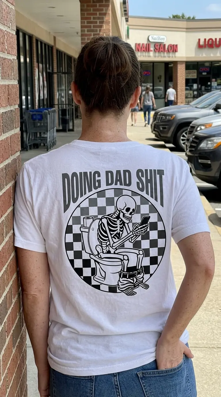 funny skeleton bathroom humor dad t shirt i dont always clog 5.jpg