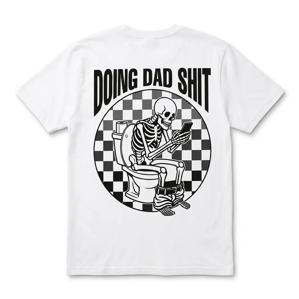 funny skeleton bathroom humor dad t shirt i dont always clog.jpg