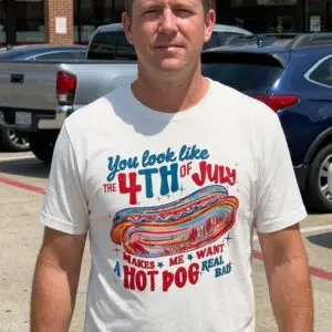 Funny You Look Like The 4th Of July Hot Dog Retro Graphic Tee 8 funny you look like the 4th of july hot dog retro graphic tee 2.jpg