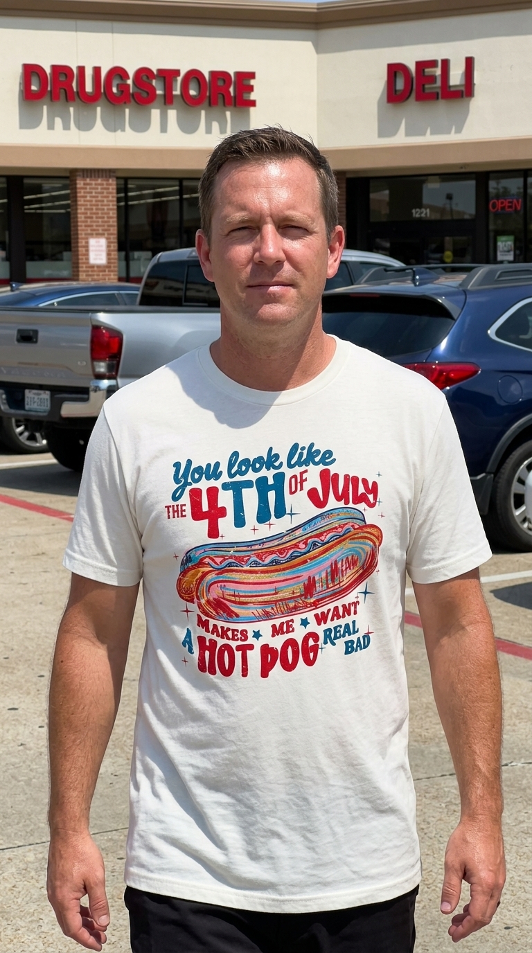 Funny You Look Like The 4th Of July Hot Dog Retro Graphic Tee 13 Funny You Look Like The 4th Of July Hot Dog Retro Graphic Tee