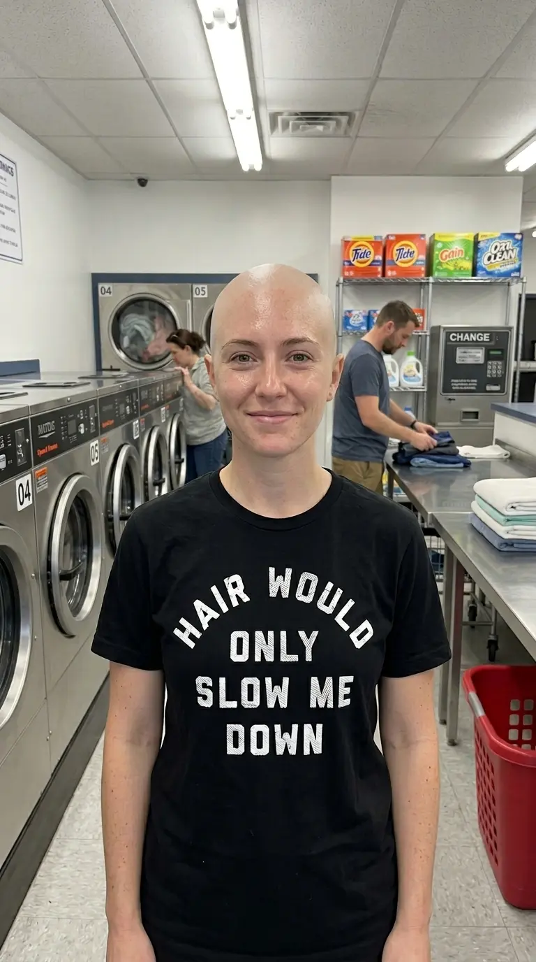 Hair Would Only Slow Me Down Funny Minimalist Quote T-Shirt 2 hair would only slow me down funny minimalist quote t shirt 1.jpg