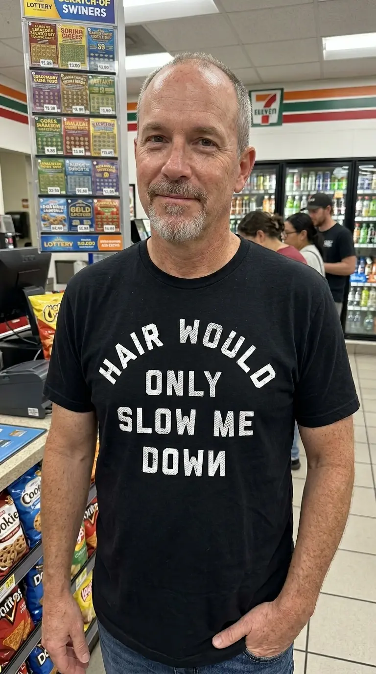 Hair Would Only Slow Me Down Funny Minimalist Quote T-Shirt 4 hair would only slow me down funny minimalist quote t shirt 3.jpg