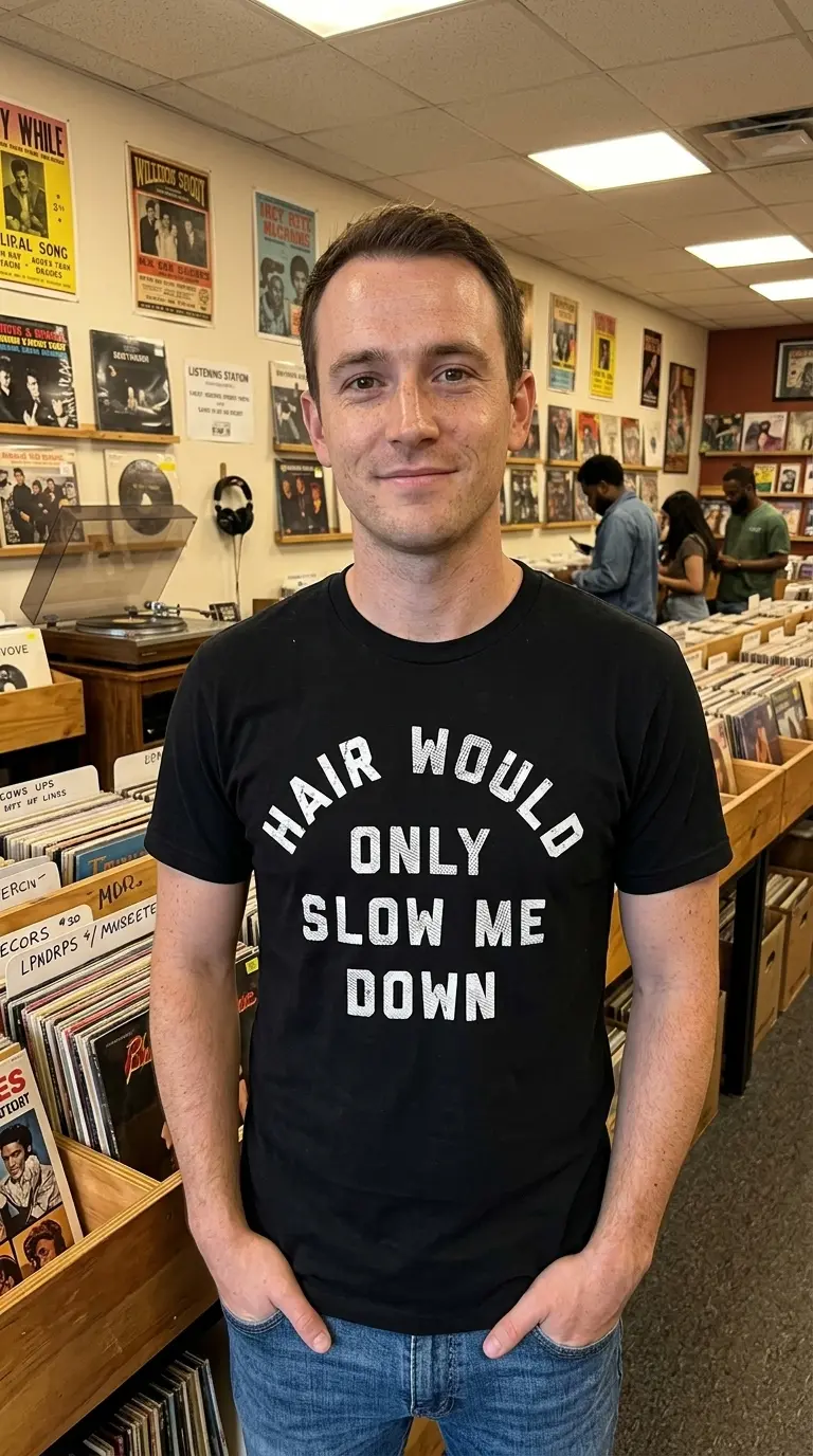 Hair Would Only Slow Me Down Funny Minimalist Quote T-Shirt 6 hair would only slow me down funny minimalist quote t shirt 5.jpg