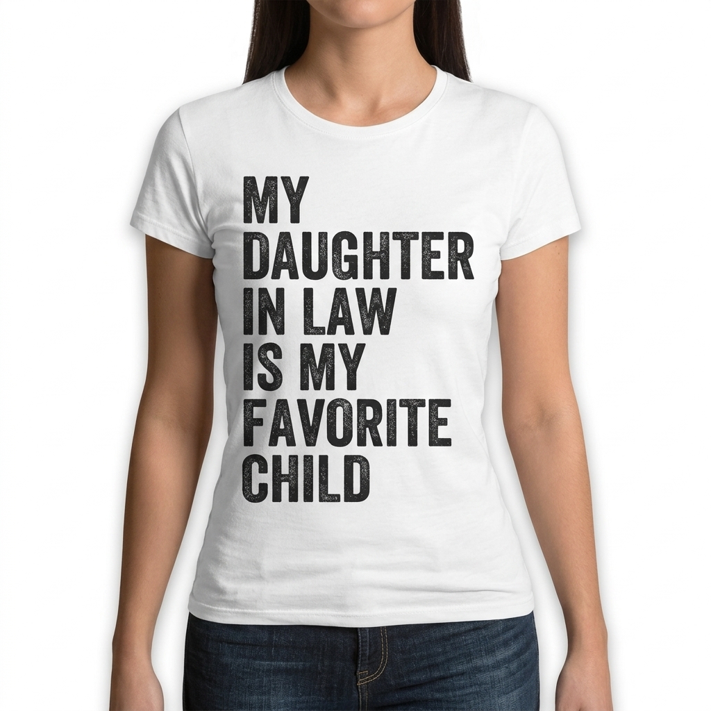 My Daughter In Law Is My Favorite Child Funny Family T-Shirt 14 My Daughter In Law Is My Favorite Child Funny Family T-Shirt