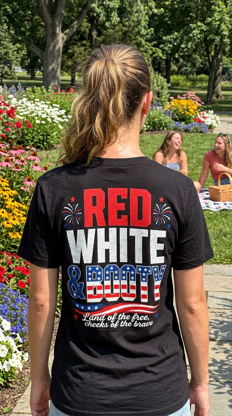 Red White and Booty Funny Patriotic 4th of July T-Shirt 12 Red White and Booty Funny Patriotic 4th of July T-Shirt
