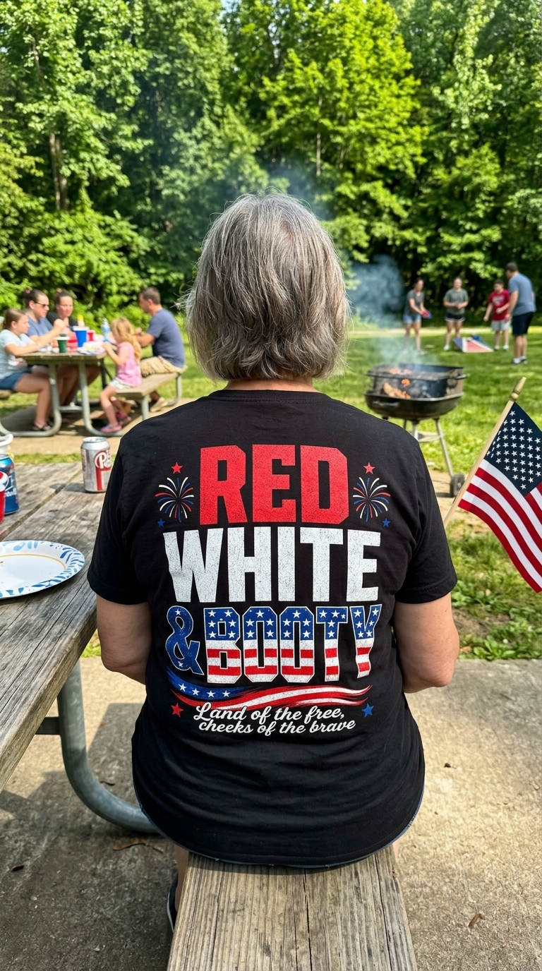 Red White and Booty Funny Patriotic 4th of July T-Shirt 14 Red White and Booty Funny Patriotic 4th of July T-Shirt