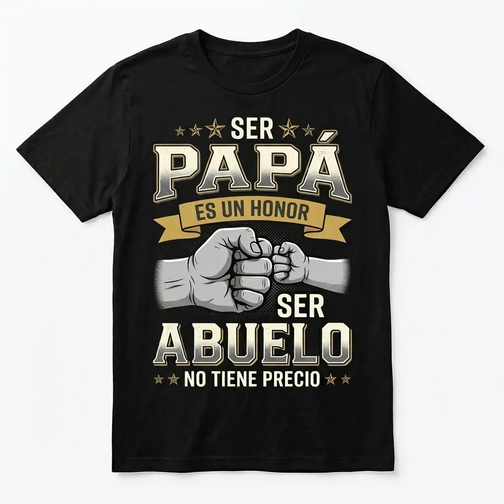 ser papa y abuelo es un honor spanish father grandpa t shirt.jpg