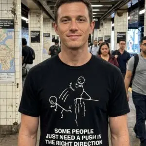 Some People Need A Push Dark Humor Stick Figure T-Shirt 7 some people need a push dark humor stick figure t shirt 1.jpg