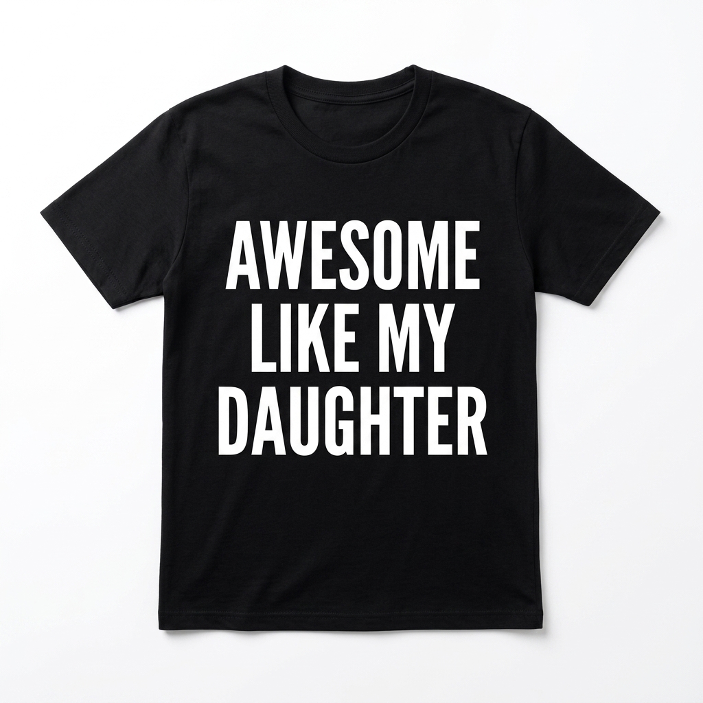 Awesome Like My Daughter Funny T-Shirt | Parent Humor Tee 1 awesome like my daughter funny t shirt parent humor tee.jpg