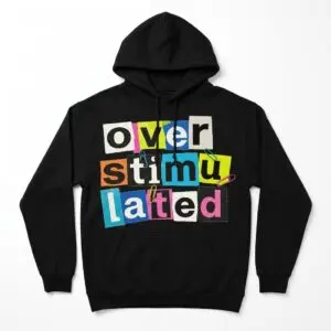 Funny Overstimulated Ransom Note Letters Graphic T-Shirt 7 funny overstimulated ransom note letters graphic t shirt 1.jpg