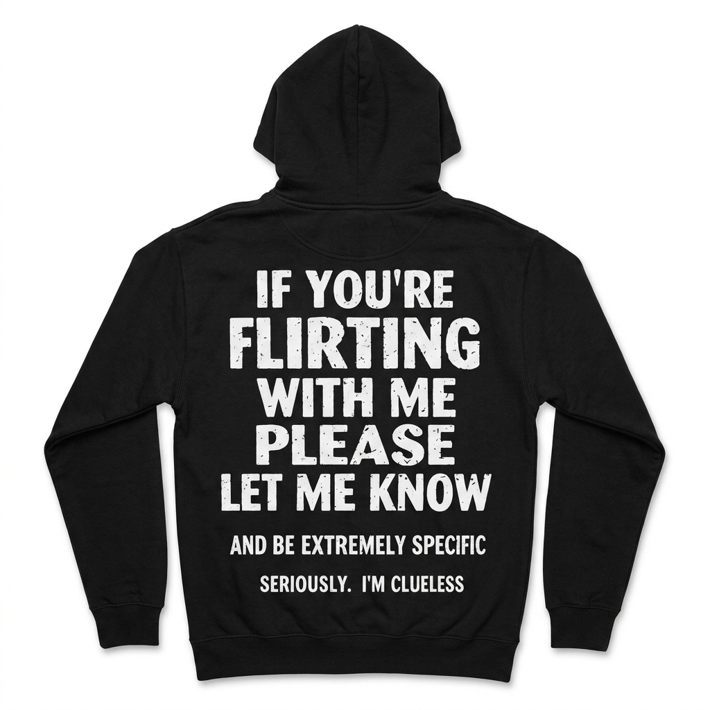 If You're Flirting With Me Please Let Me Know Funny Clueless T-Shirt 2 if youre flirting with me please let me know funny clueless t shirt 1.jpg