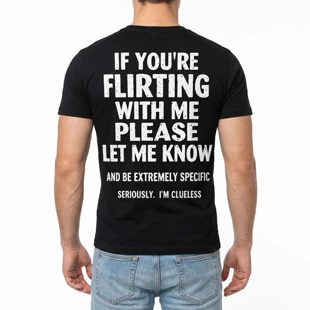 If You're Flirting With Me Please Let Me Know Funny Clueless T-Shirt 13 If You're Flirting With Me Please Let Me Know Funny Clueless T-Shirt