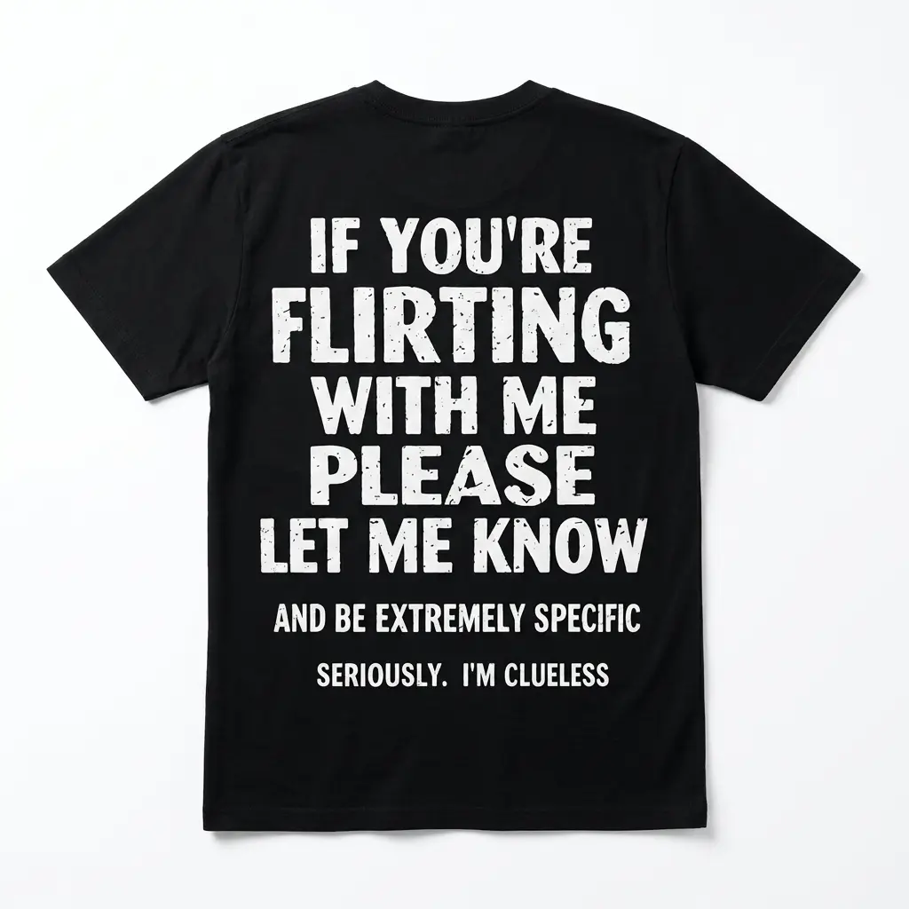 if youre flirting with me please let me know funny clueless t shirt.jpg