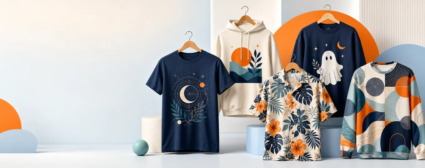 Graphic T-shirts, hoodie, Hawaiian shirt and all-over-print apparel