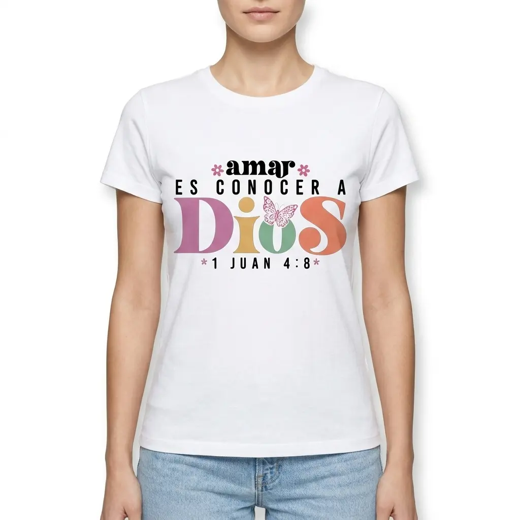 amar es conocer a dios spanish bible verse t shirt 3.jpg
