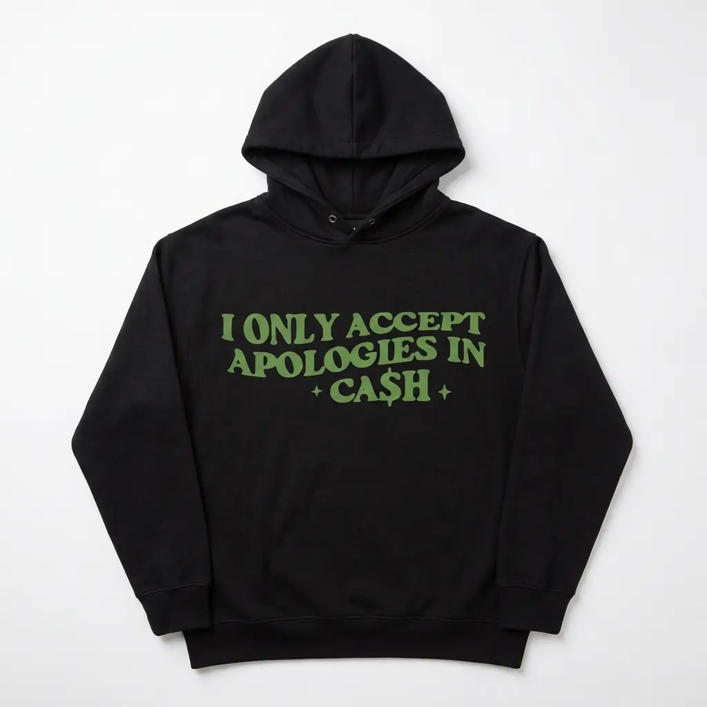 Apologies in Cash Sarcastic Money T-Shirt 2 apologies in cash sarcastic money t shirt 1.jpg