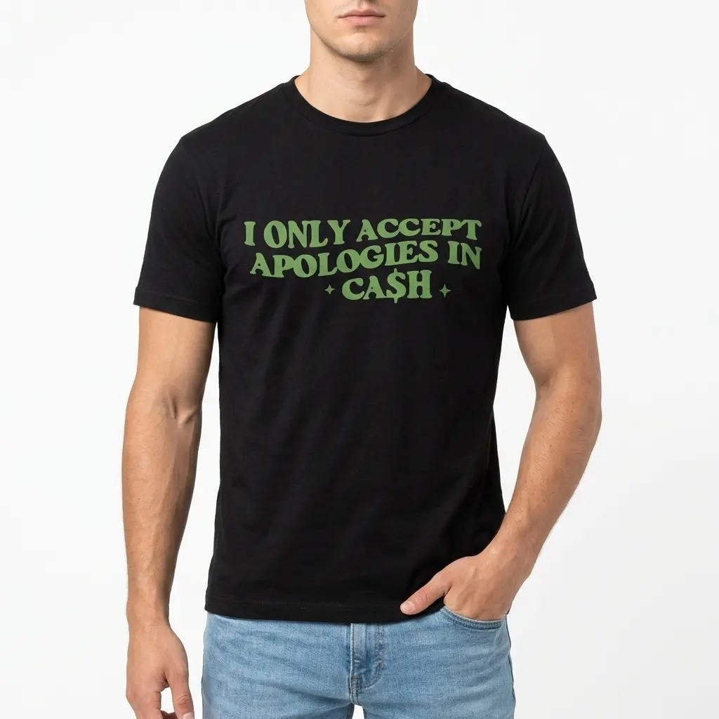 Apologies in Cash Sarcastic Money T-Shirt 3 apologies in cash sarcastic money t shirt 2.jpg