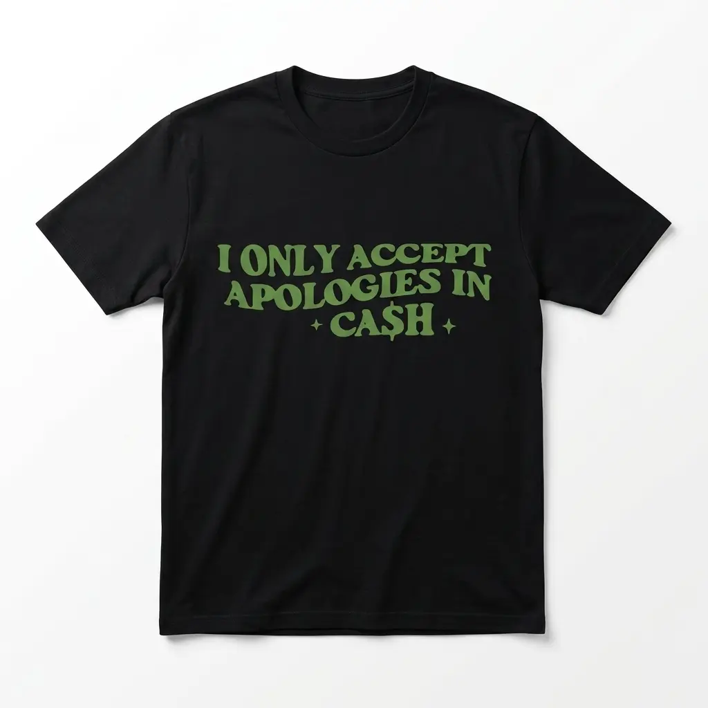 Apologies in Cash Sarcastic Money T-Shirt 1 apologies in cash sarcastic money t shirt.jpg
