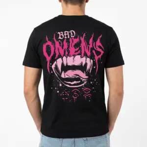 Bad Omens Gothic Vampire Graphic T-Shirt 10 Detailed front print of Bad Omens Gothic Vampire T-Shirt.