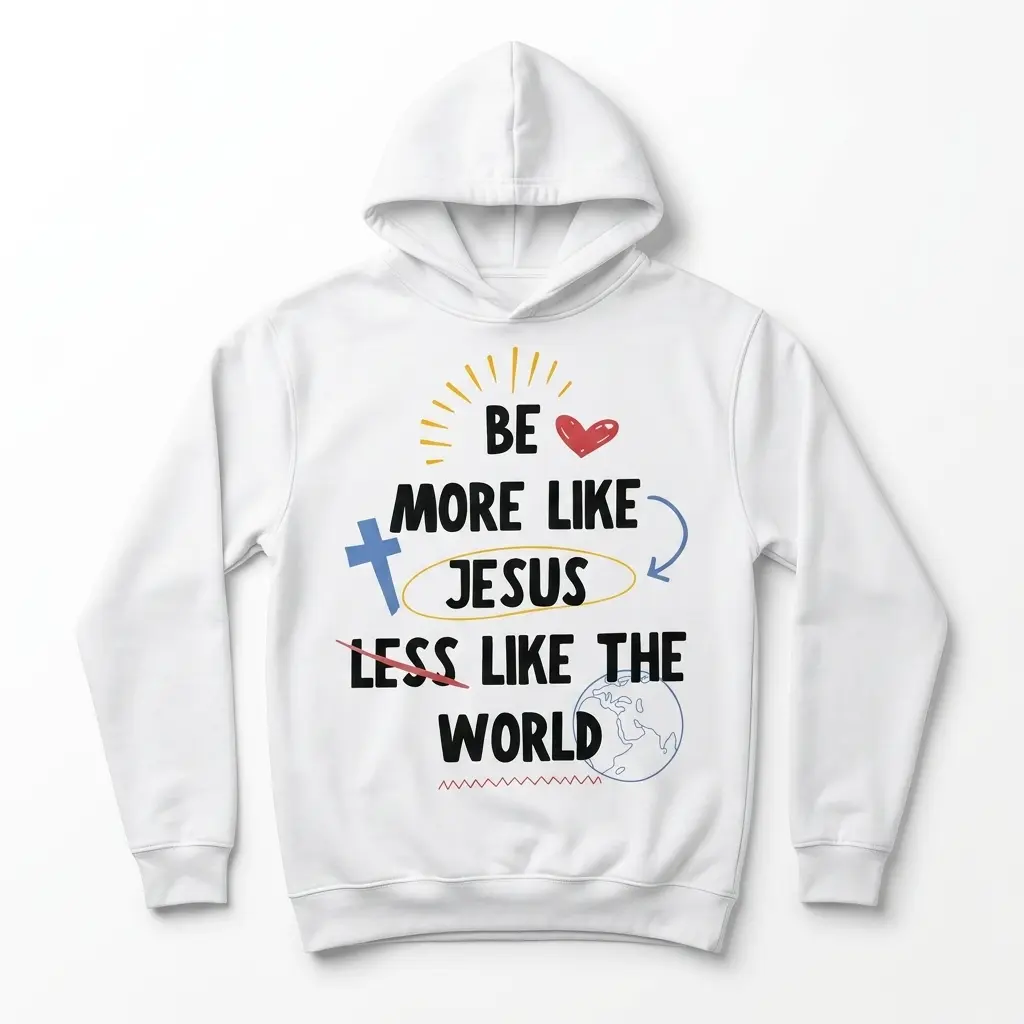 Front view of Christian faith t-shirt with inspirational design.