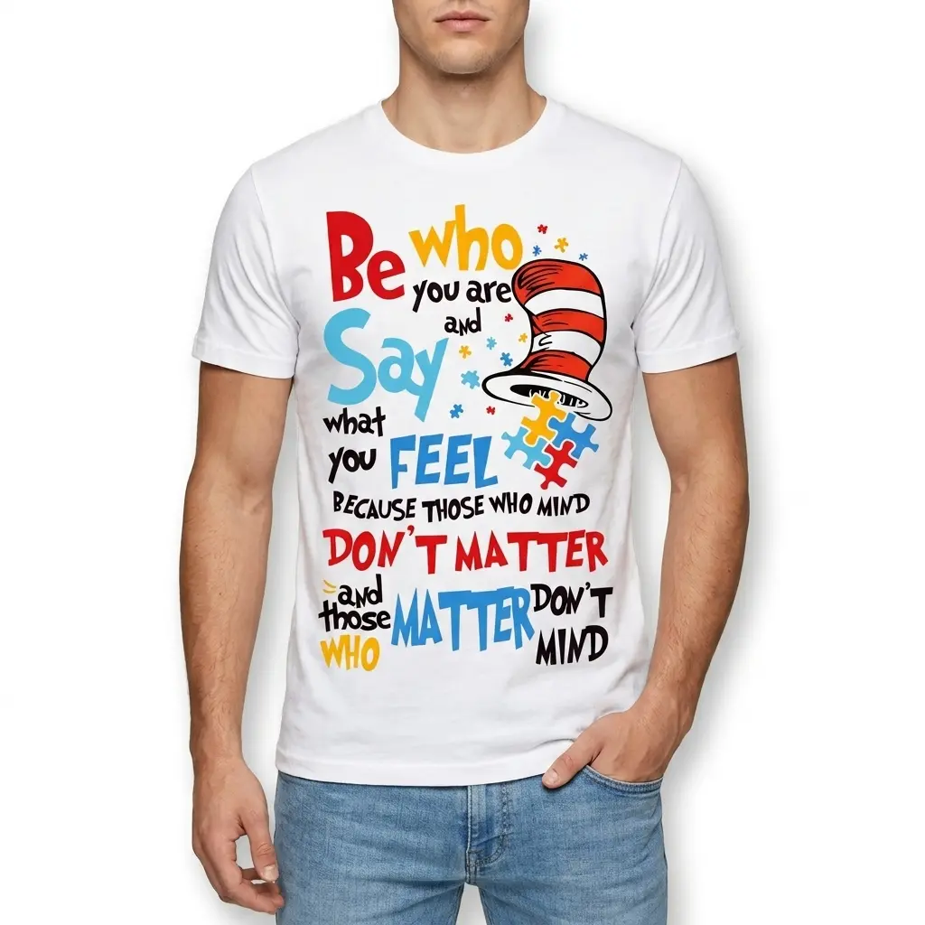 Be Who You Are Cat Hat T-Shirt 3 be who you are cat hat t shirt 2.jpg