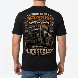 Behind Every Successful Man Trucker T-Shirt 9 behind every successful man trucker t shirt 3.jpg