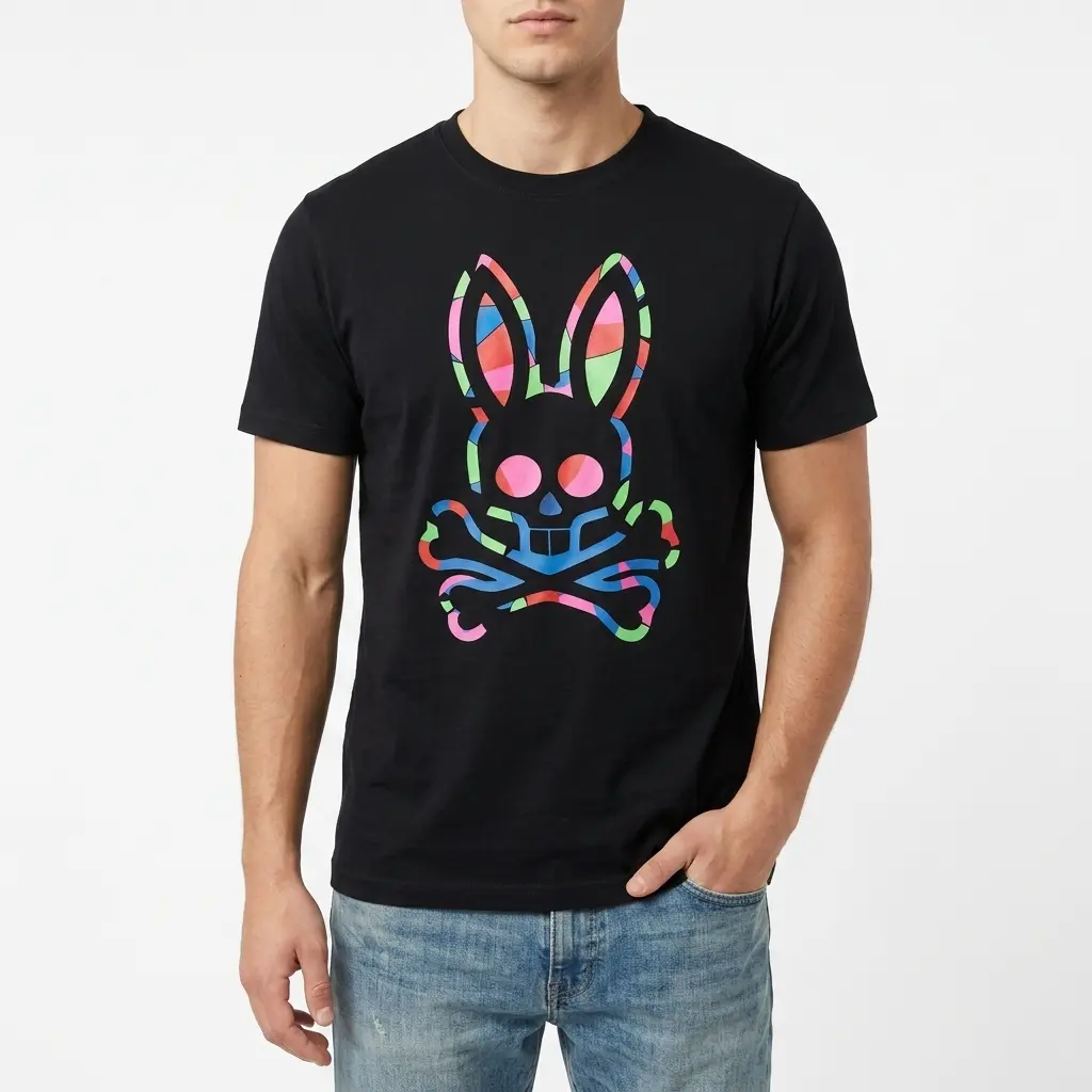 Colorful Bunny Skull T-Shirt 3 colorful bunny skull t shirt 2.jpg