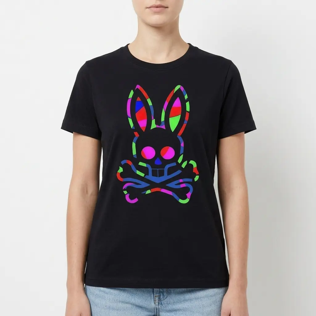 Colorful Bunny Skull T-Shirt 4 colorful bunny skull t shirt 3.jpg