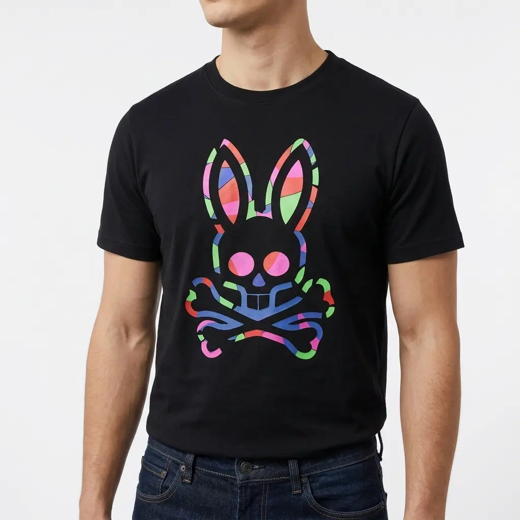 Colorful Bunny Skull T-Shirt 5 colorful bunny skull t shirt 4.jpg